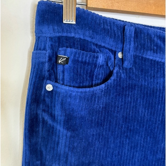 NWT KanCan Blue Loose Leg Corduroy Crop Ankle Pants - Picture 3 of 8